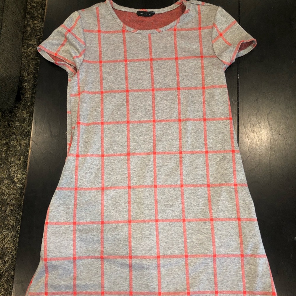 Red strip dress